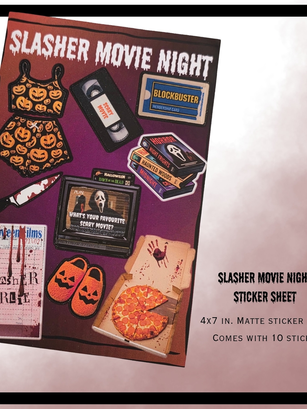 Slasher Movie Night Sticker Sheet